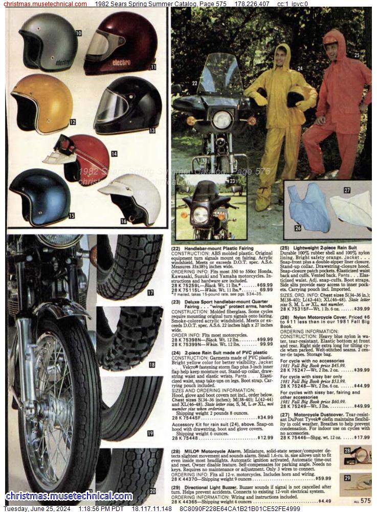 1982 Sears Spring Summer Catalog, Page 575