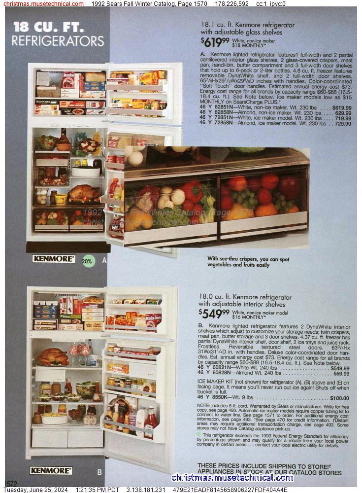 1992 Sears Fall Winter Catalog, Page 1570