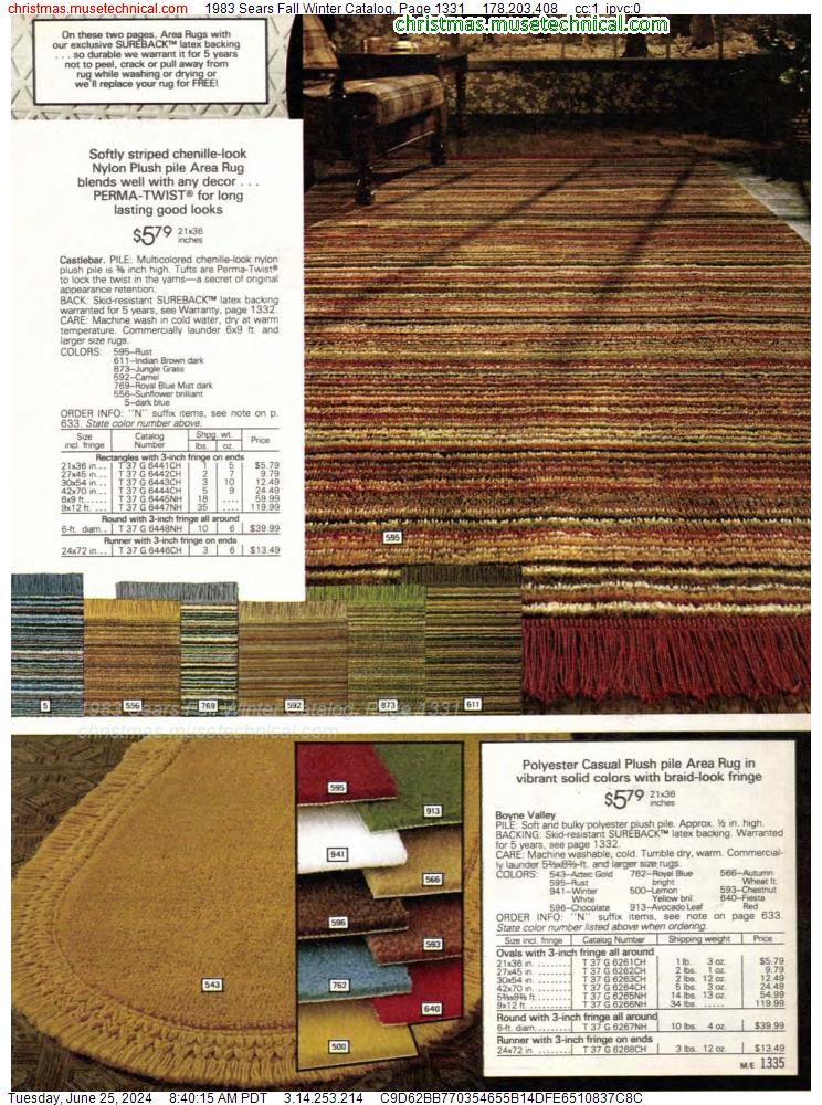 1983 Sears Fall Winter Catalog, Page 1331