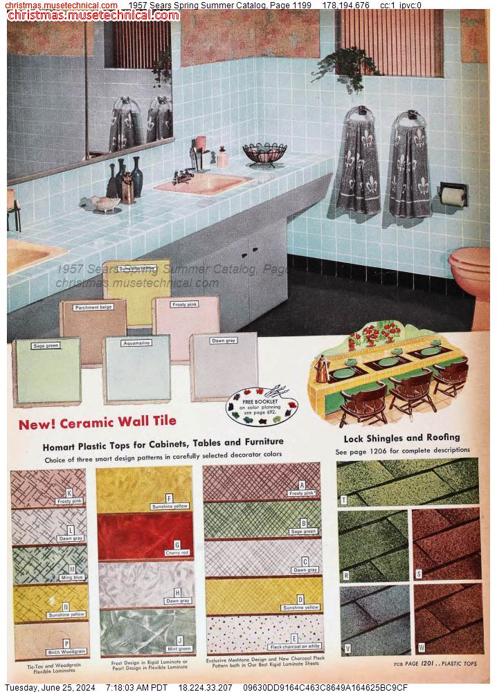 1957 Sears Spring Summer Catalog, Page 1199