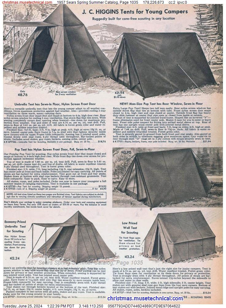 1957 Sears Spring Summer Catalog, Page 1035