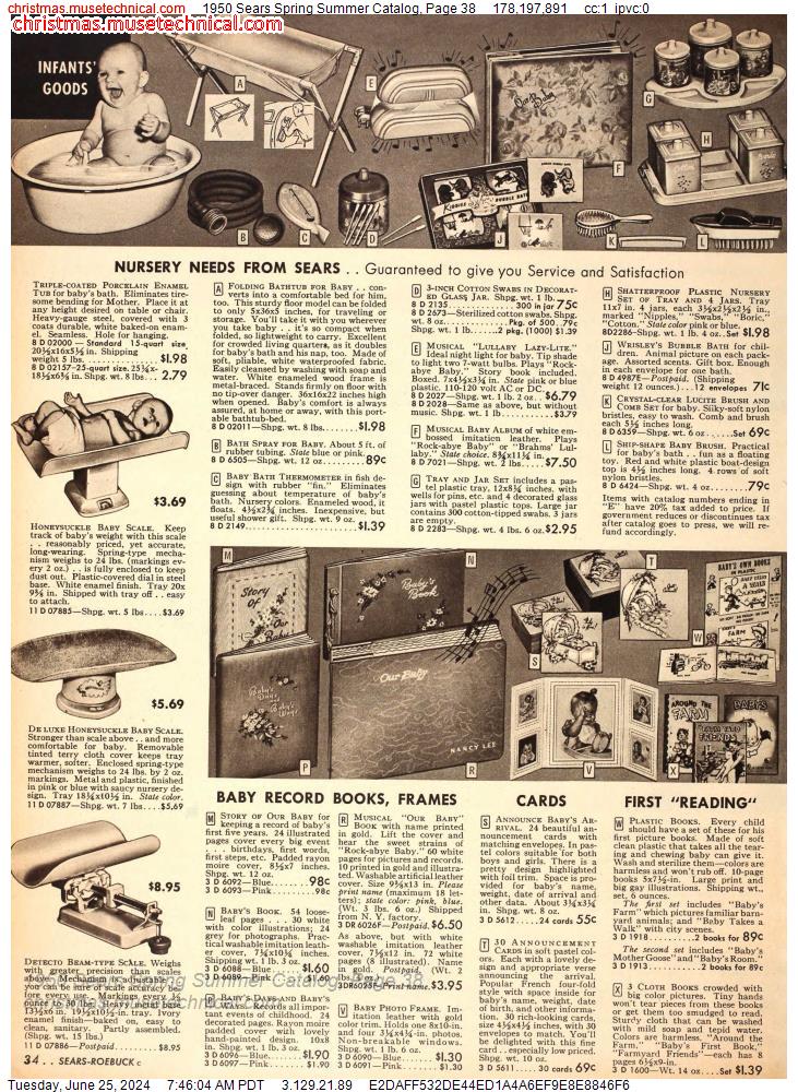 1950 Sears Spring Summer Catalog, Page 38