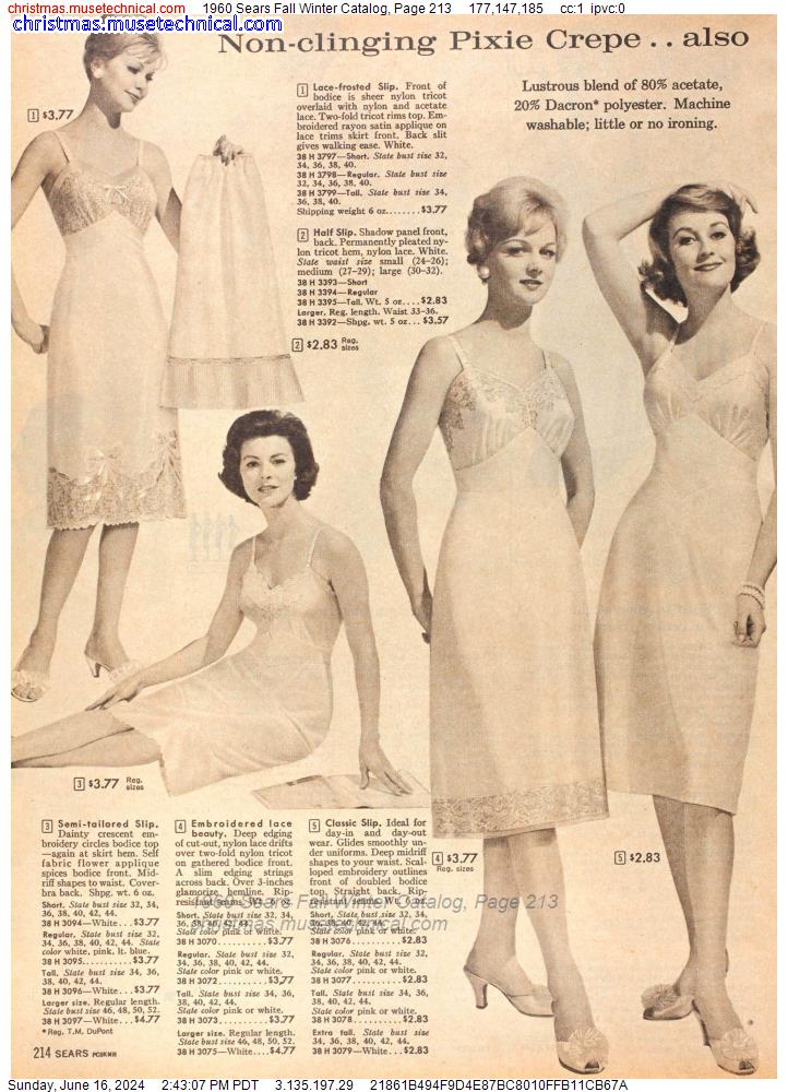 1960 Sears Fall Winter Catalog, Page 213
