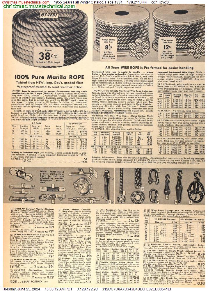 1955 Sears Fall Winter Catalog, Page 1334