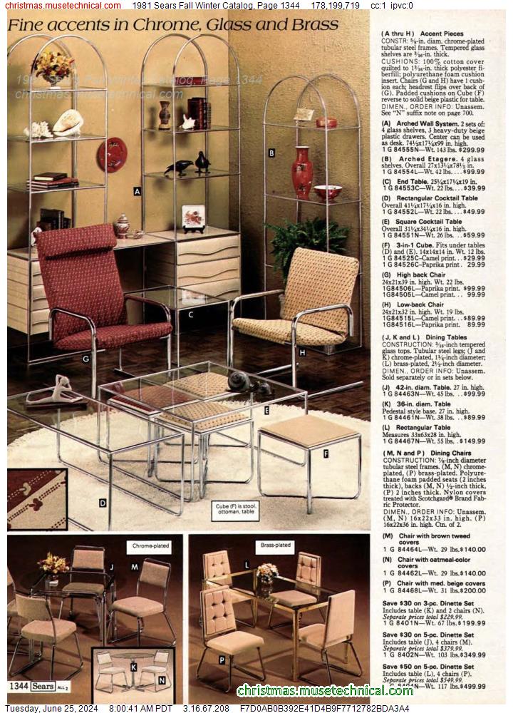 1981 Sears Fall Winter Catalog, Page 1344