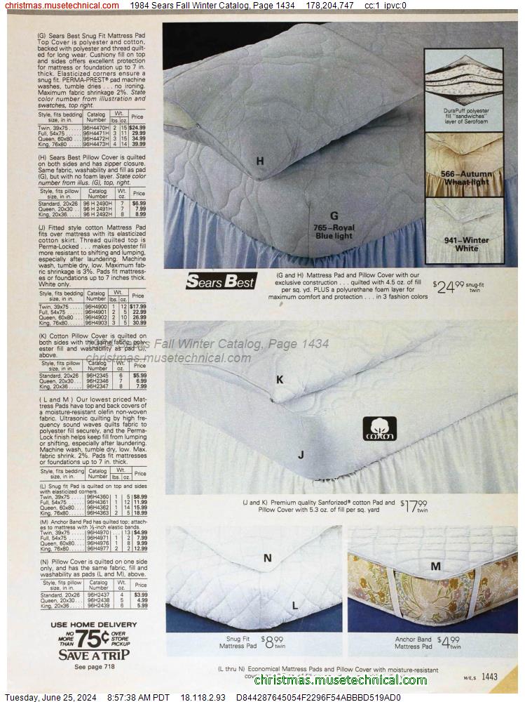 1984 Sears Fall Winter Catalog, Page 1434
