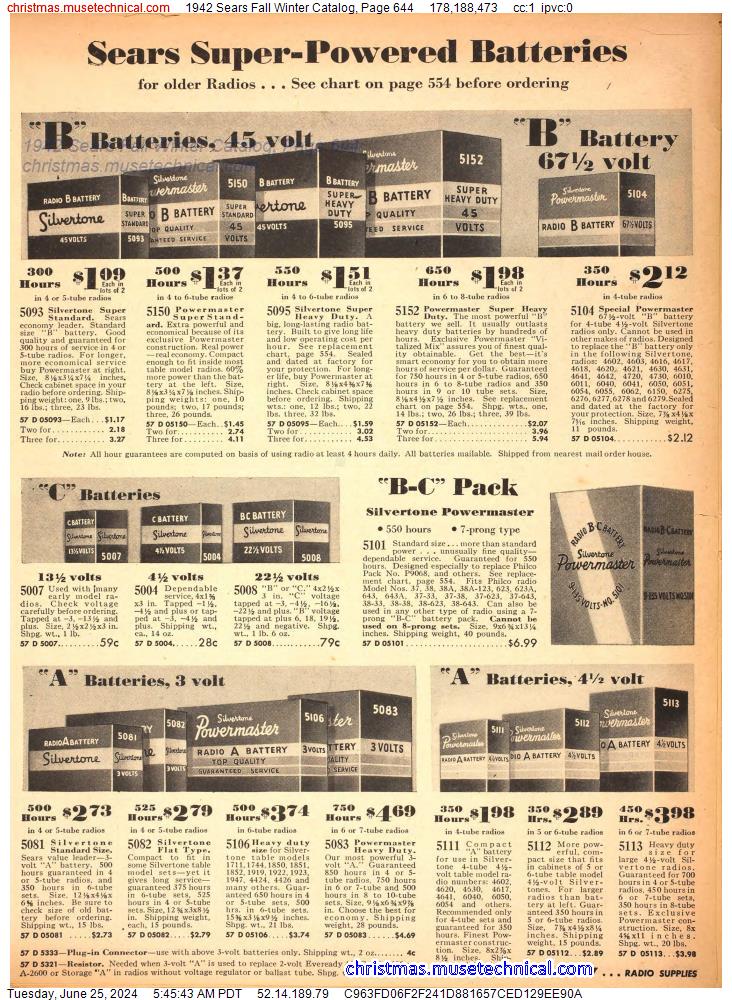 1942 Sears Fall Winter Catalog, Page 644