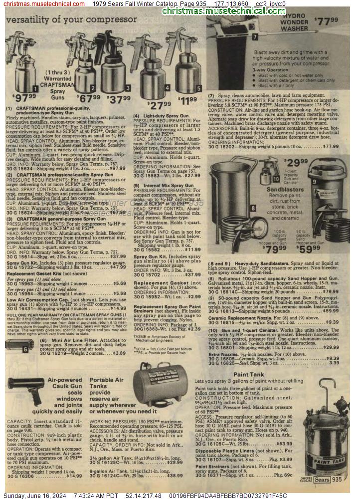 1979 Sears Fall Winter Catalog, Page 935