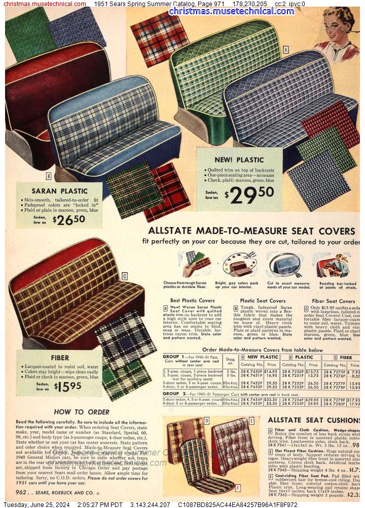 1951 Sears Spring Summer Catalog, Page 971