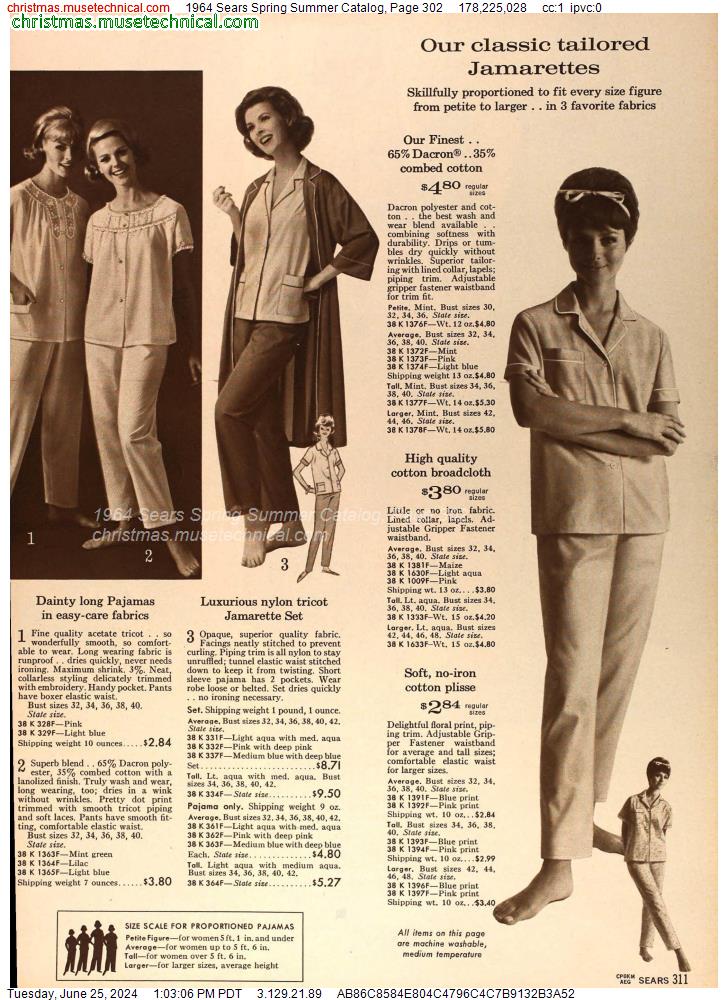 1964 Sears Spring Summer Catalog, Page 302