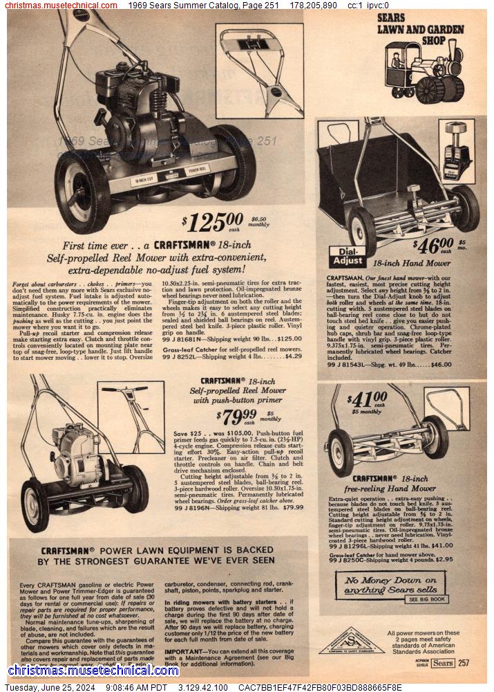 1969 Sears Summer Catalog, Page 251