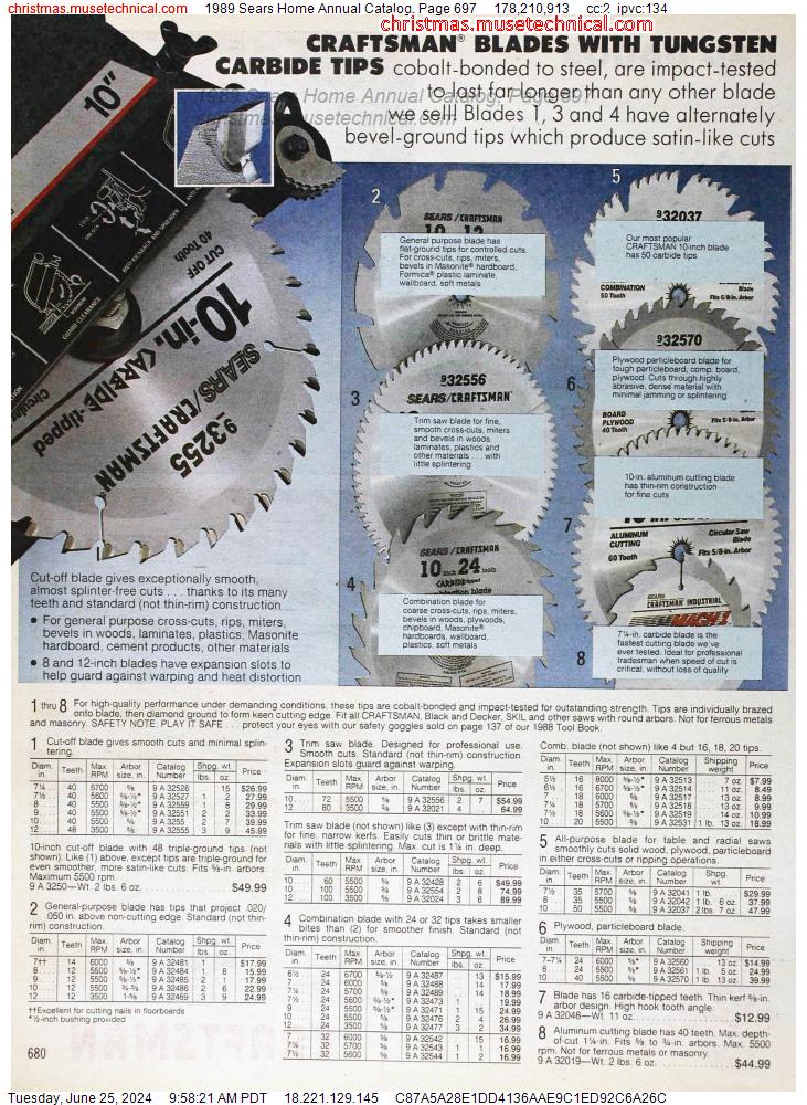 1989 Sears Home Annual Catalog, Page 697