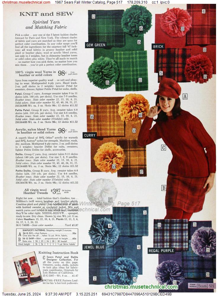 1967 Sears Fall Winter Catalog, Page 517