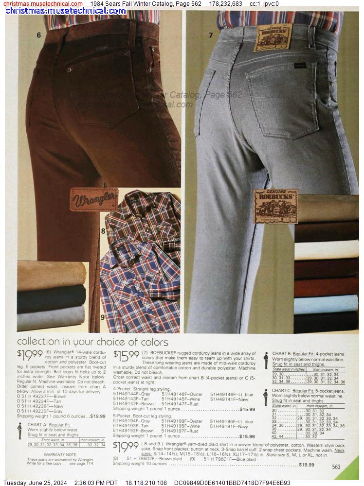 1984 Sears Fall Winter Catalog, Page 562