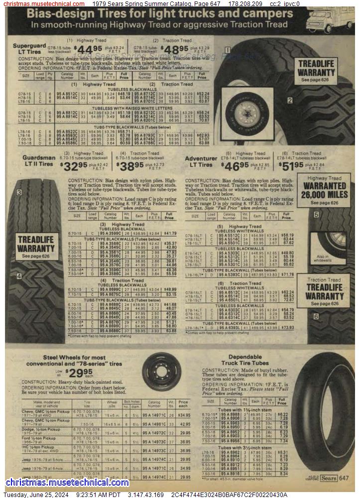 1979 Sears Spring Summer Catalog, Page 647