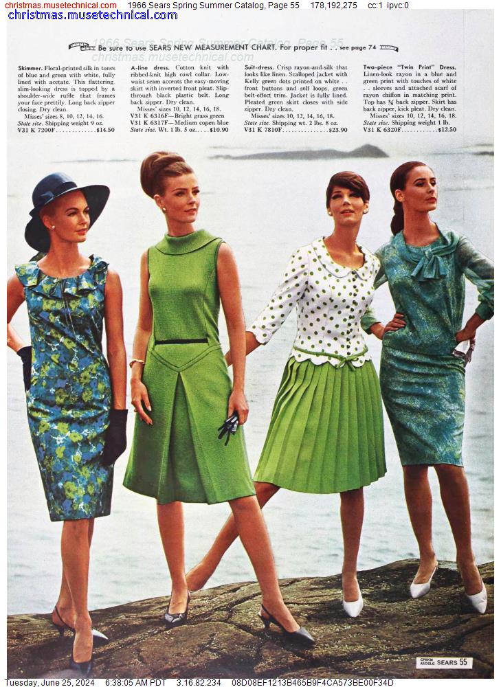 1966 Sears Spring Summer Catalog, Page 55