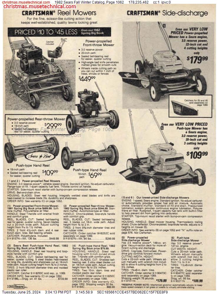 1982 Sears Fall Winter Catalog, Page 1062
