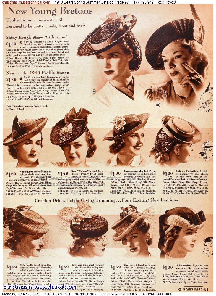 1940 Sears Spring Summer Catalog, Page 97