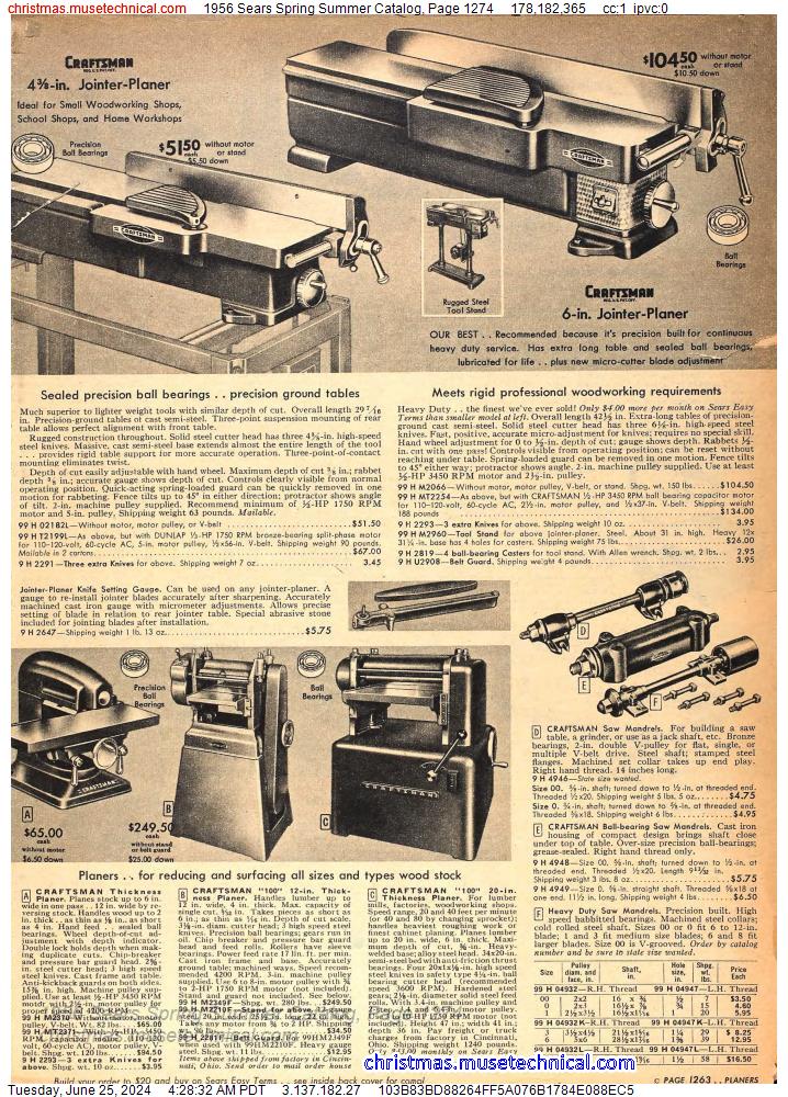 1956 Sears Spring Summer Catalog, Page 1274