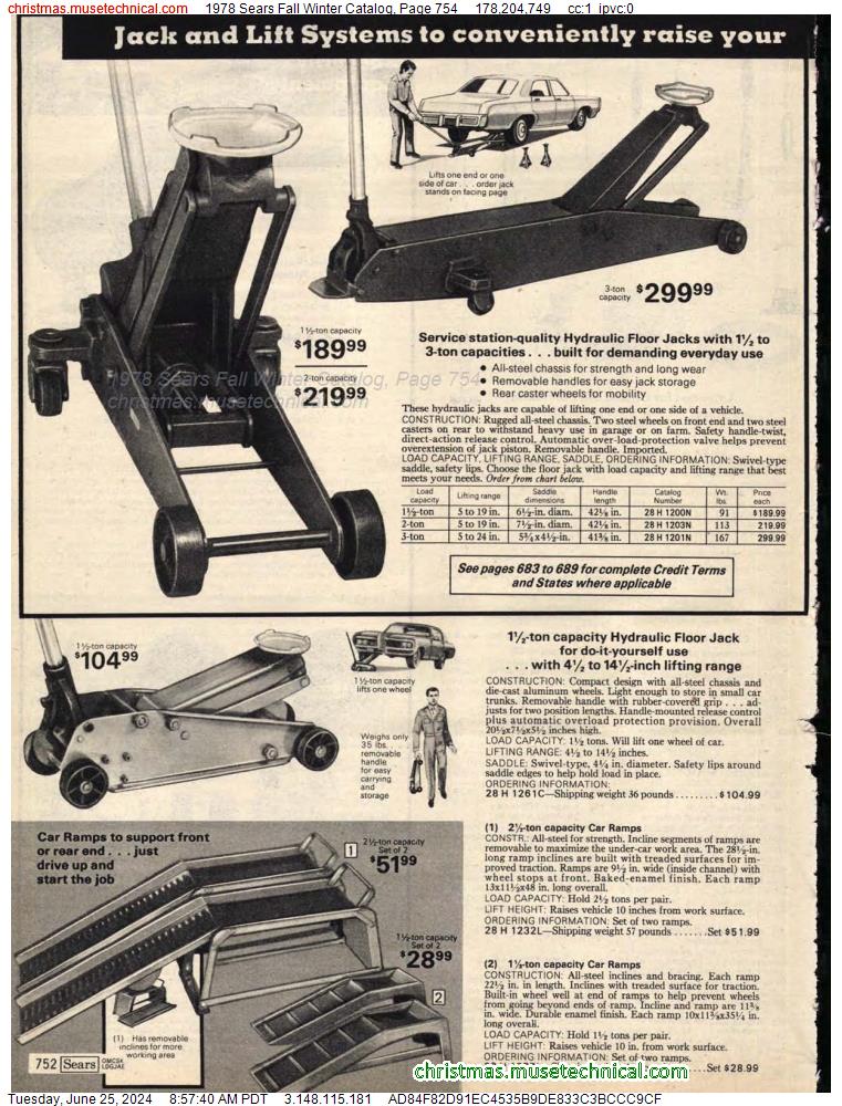 1978 Sears Fall Winter Catalog, Page 754