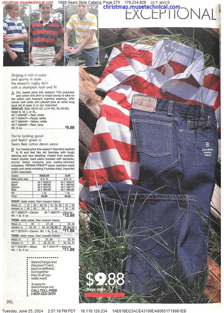 1989 Sears Style Catalog, Page 270
