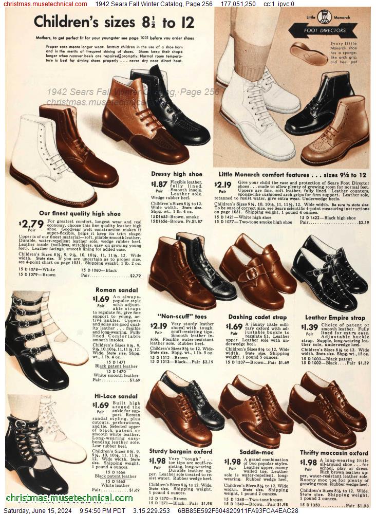 1942 Sears Fall Winter Catalog, Page 256