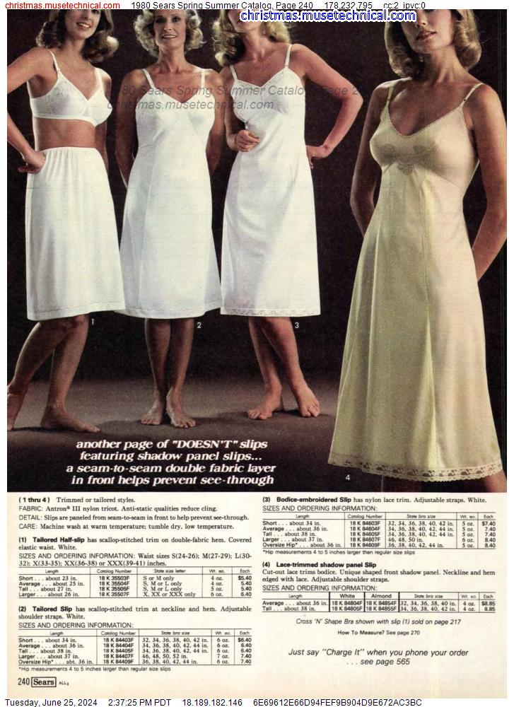 1980 Sears Spring Summer Catalog, Page 240