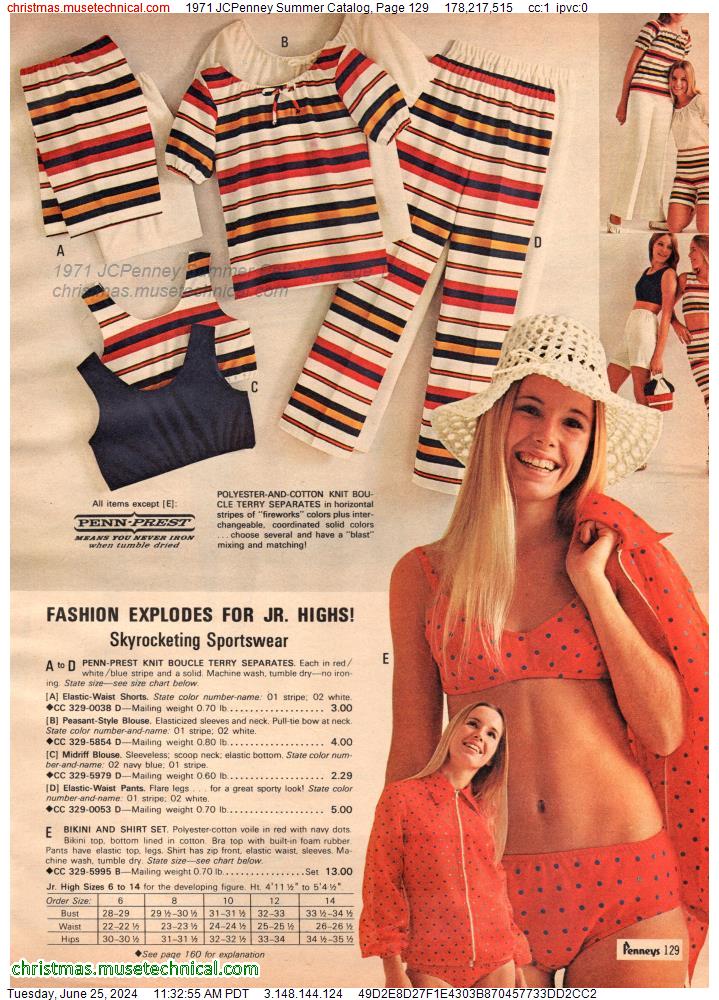1971 JCPenney Summer Catalog, Page 129