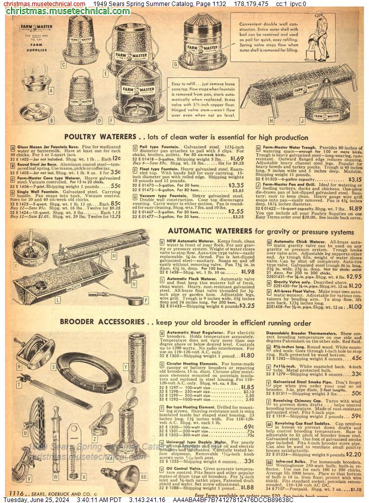 1949 Sears Spring Summer Catalog, Page 1132