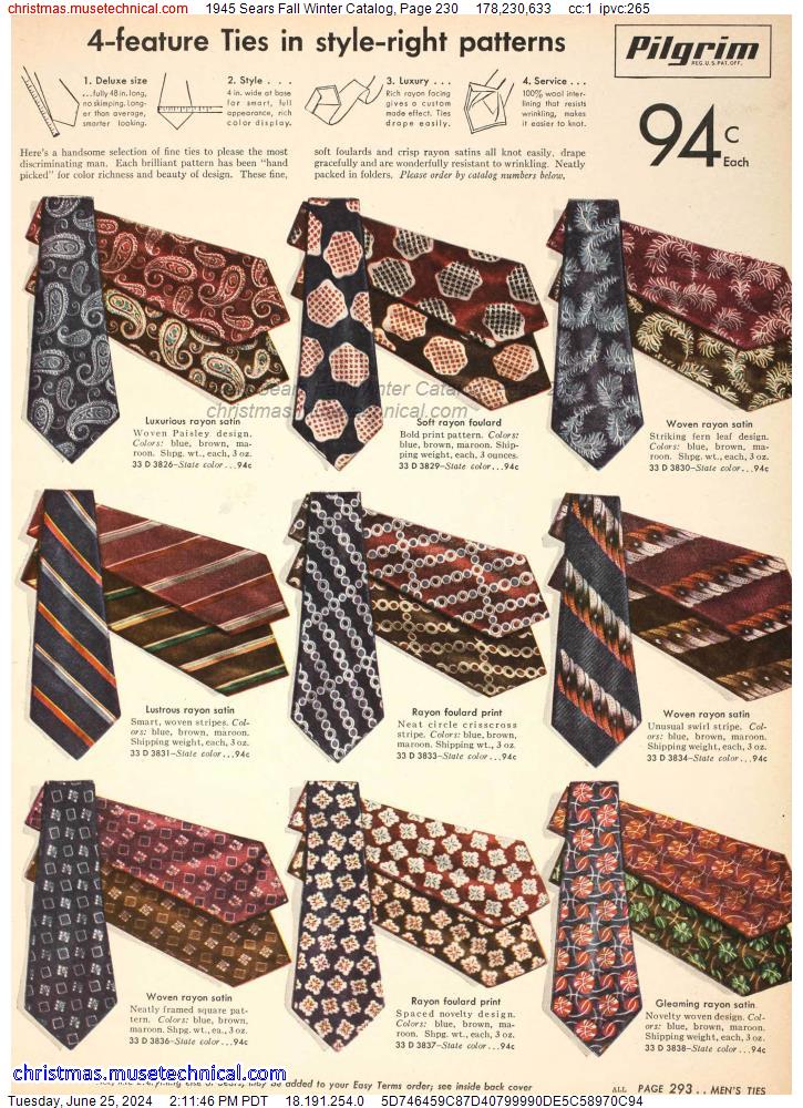 1945 Sears Fall Winter Catalog, Page 230