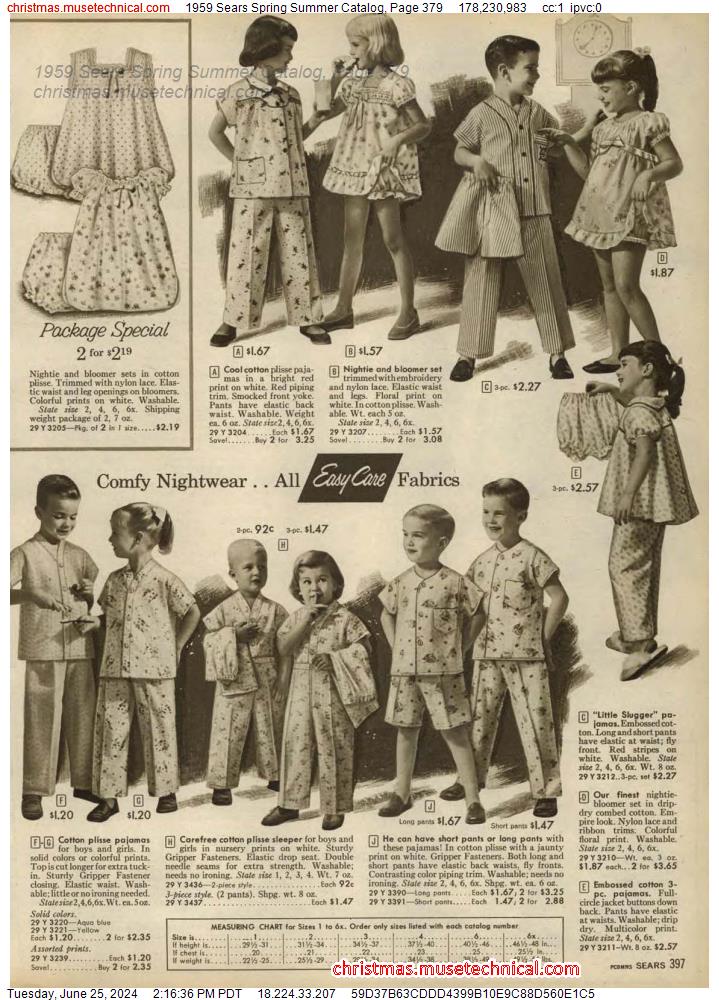 1959 Sears Spring Summer Catalog, Page 379