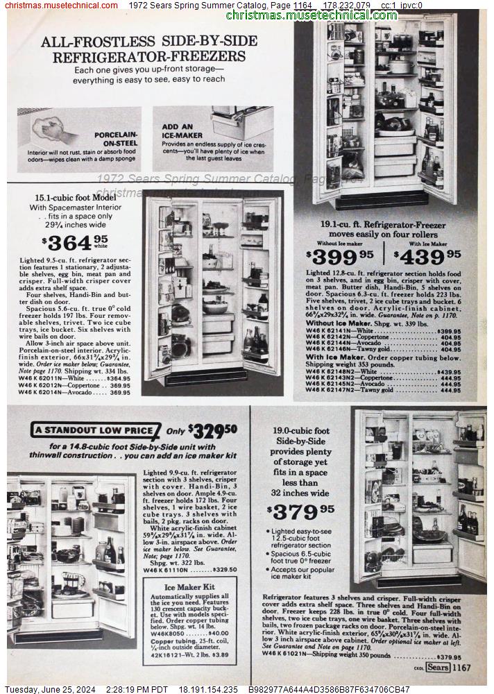 1972 Sears Spring Summer Catalog, Page 1164