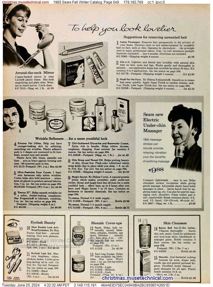 1965 Sears Fall Winter Catalog, Page 549