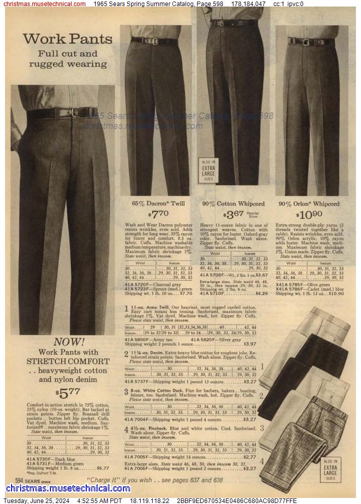 1965 Sears Spring Summer Catalog, Page 598