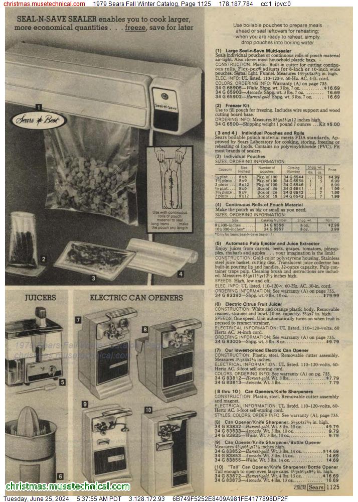 1979 Sears Fall Winter Catalog, Page 1125