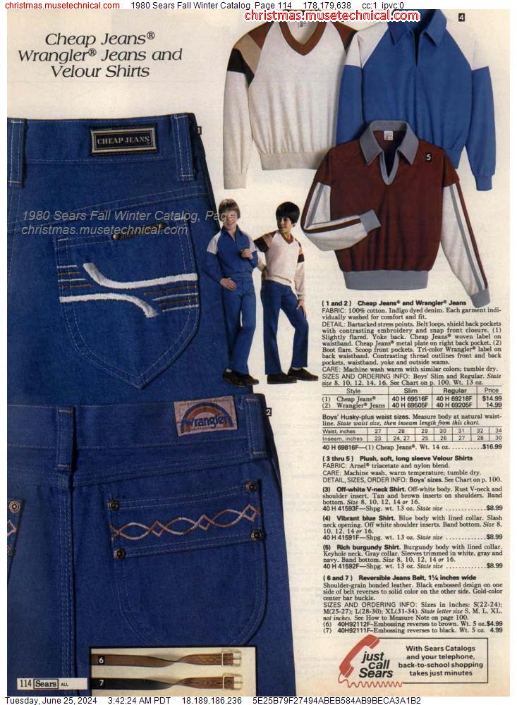 1980 Sears Fall Winter Catalog, Page 114