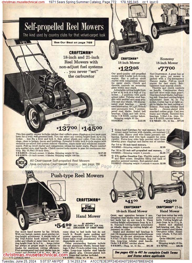 1971 Sears Spring Summer Catalog, Page 772