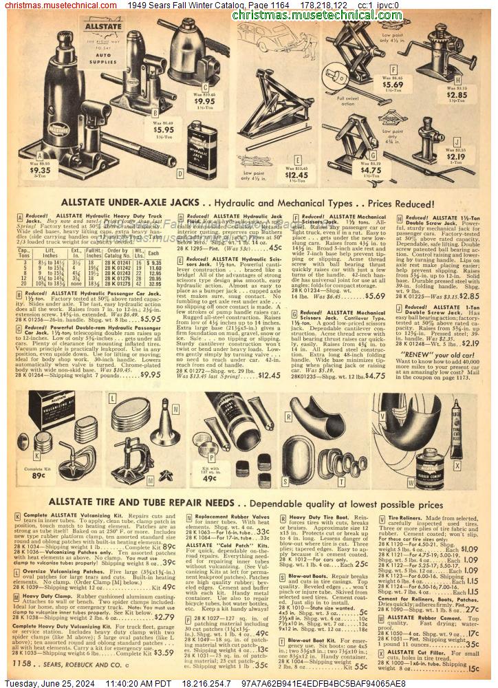 1949 Sears Fall Winter Catalog, Page 1164