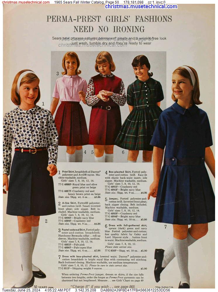 1965 Sears Fall Winter Catalog, Page 50
