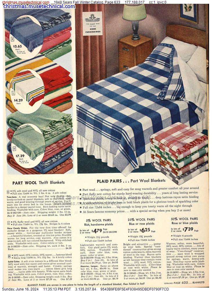 1948 Sears Fall Winter Catalog, Page 633