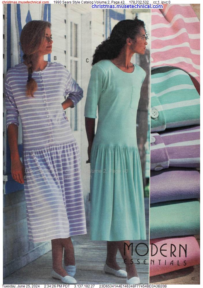 1990 Sears Style Catalog Volume 2, Page 43