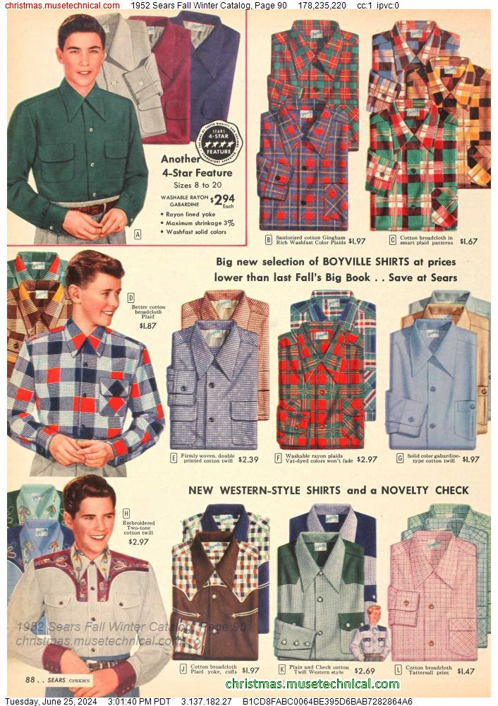 1952 Sears Fall Winter Catalog, Page 90
