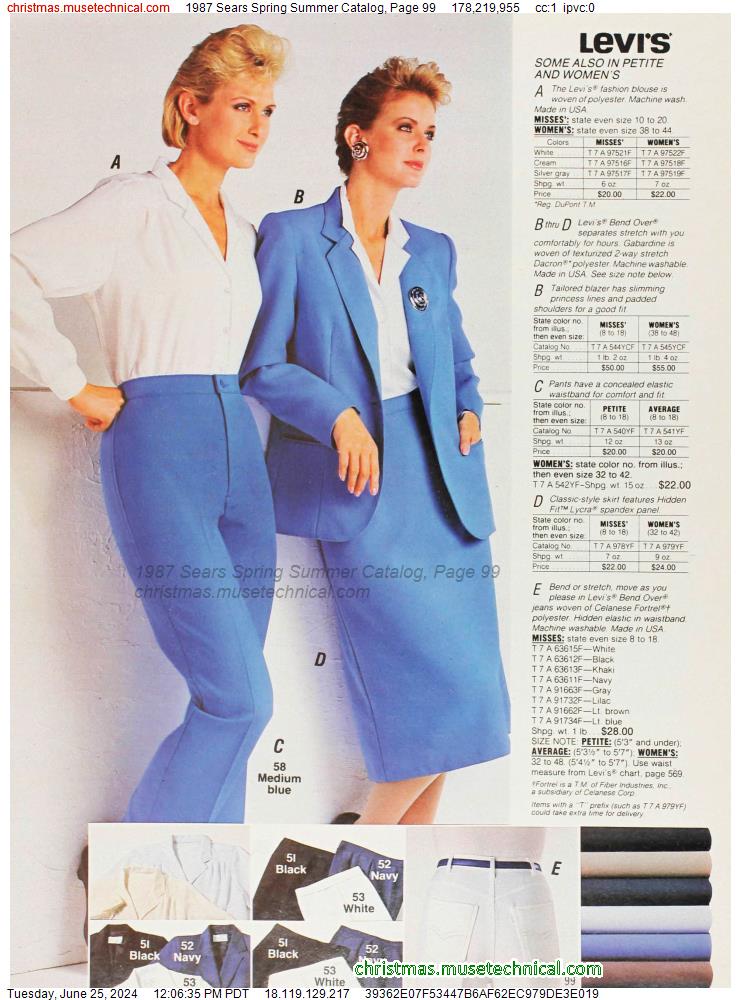 1987 Sears Spring Summer Catalog, Page 99