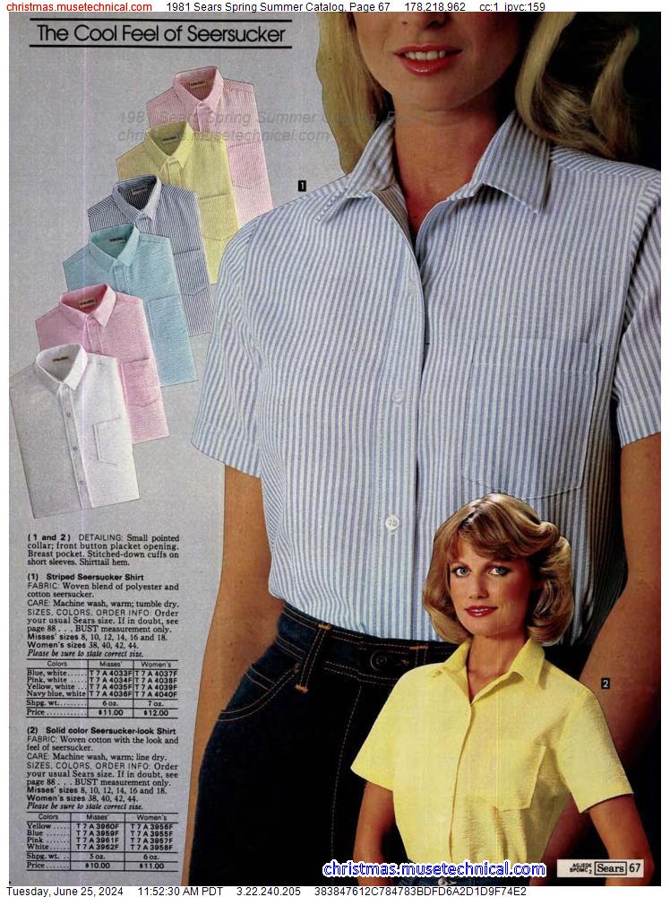 1981 Sears Spring Summer Catalog, Page 67
