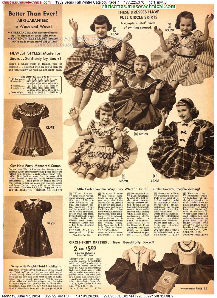 1952 Sears Fall Winter Catalog, Page 7