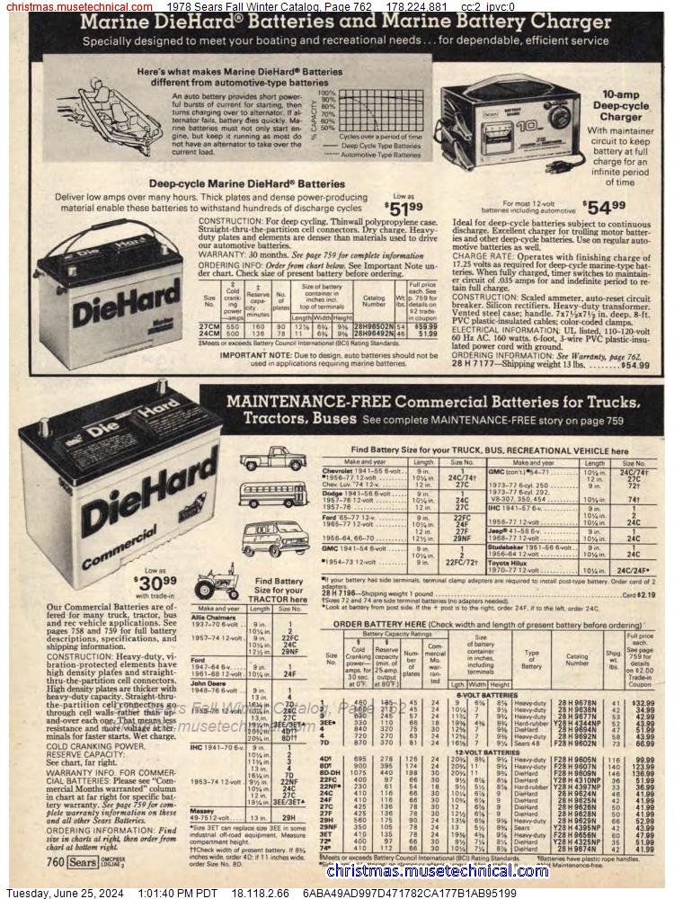 1978 Sears Fall Winter Catalog, Page 762