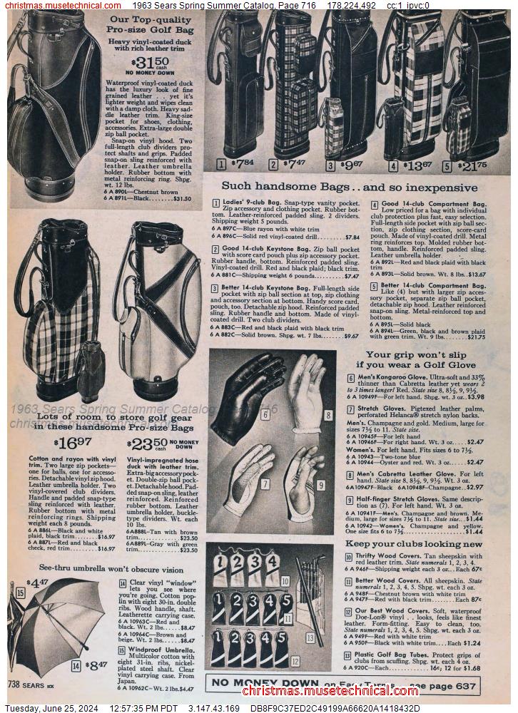 1963 Sears Spring Summer Catalog, Page 716
