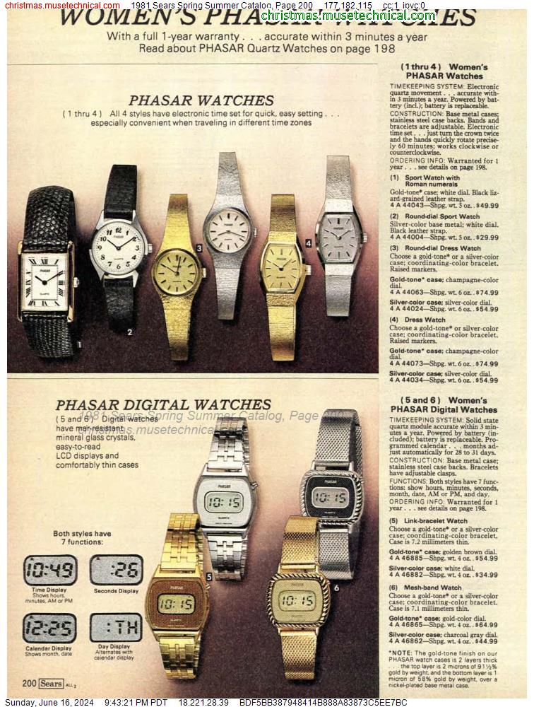 1981 Sears Spring Summer Catalog, Page 200