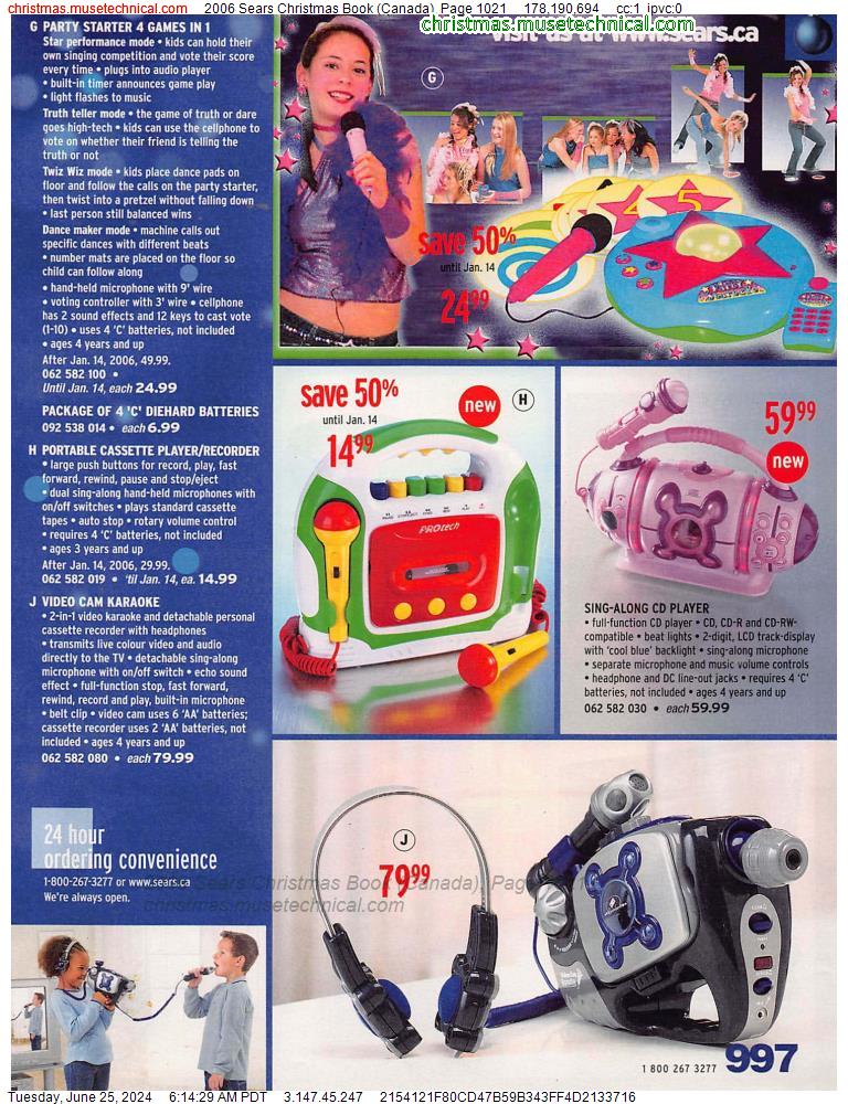 2006 Sears Christmas Book (Canada), Page 1021