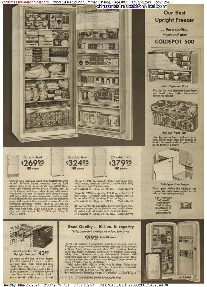 1959 Sears Spring Summer Catalog, Page 897